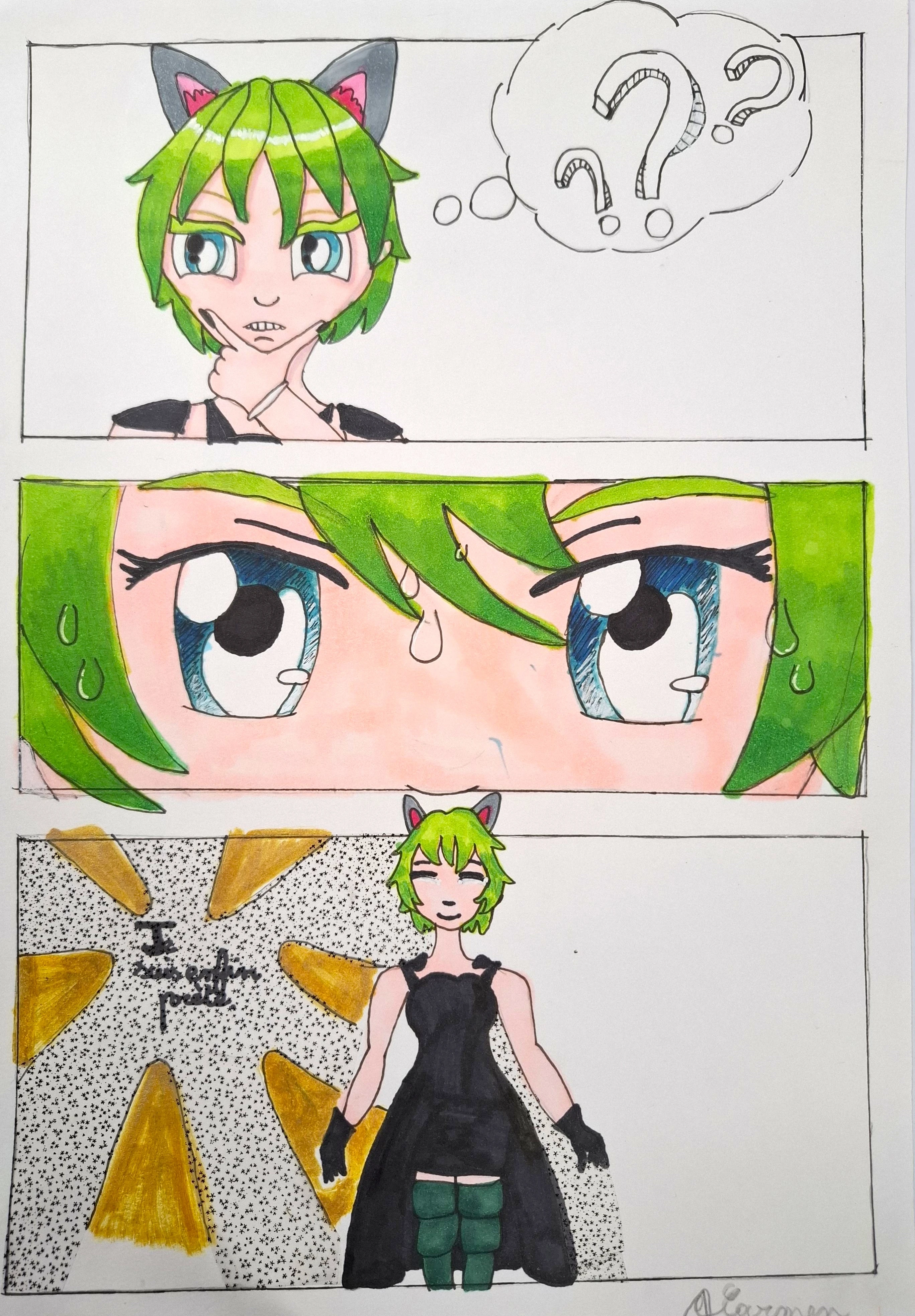 Stage manga hiver pour ados sur Rezé proche de Nantes. Les enfants dessinent des personnages  à l'atelier Bôzart avec Géraldine Cornière.